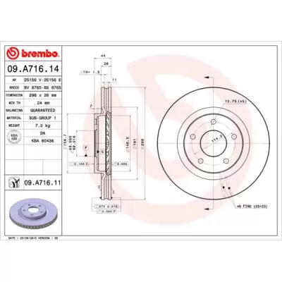 Tarcze hamulcowe BREMBO 09.A716.11