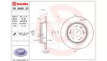 Tarcze hamulcowe BREMBO 08.8868.20