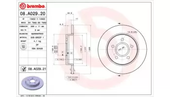 Tarcze hamulcowe BREMBO 08.A029.21