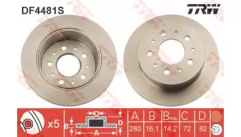 Tarcze hamulcowe TRW DF4481S pełne