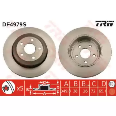 Tarcze hamulcowe TRW DF4979S wentylowane