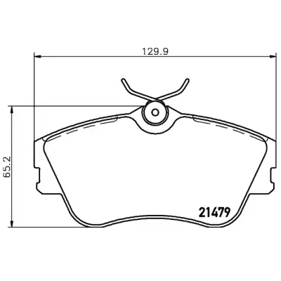 Rysunek techniczny klocków hamulcowych SIEGER SIG51092