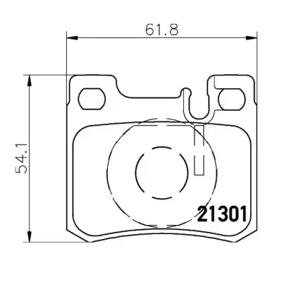 Rysunek techniczny klocków hamulcowych SIEGER SIG51130
