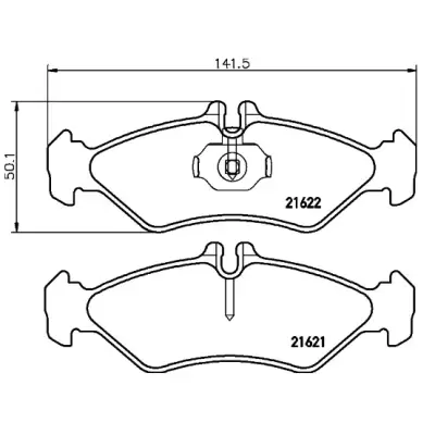Rysunek techniczny klocków hamulcowych SIEGER SIG51262