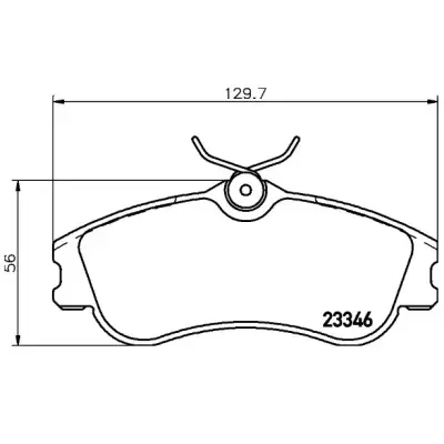 Rysunek techniczny klocków hamulcowych SIEGER SIG51295