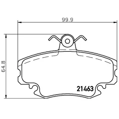 Rysunek techniczny klocków hamulcowych SIEGER SIG51332
