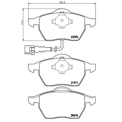 Rysunek techniczny klocków hamulcowych SIEGER SIG51403