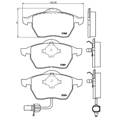 Rysunek techniczny klocków hamulcowych SIEGER SIG51440