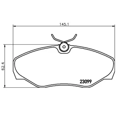 Rysunek techniczny klocków hamulcowych SIEGER SIG51478