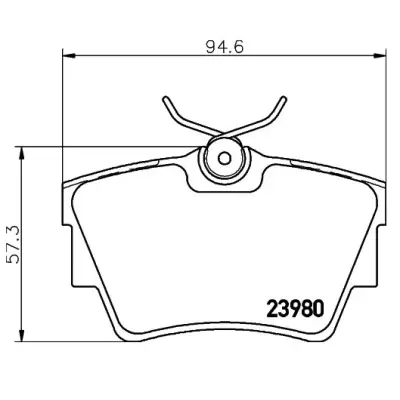 Rysunek techniczny klocków hamulcowych SIEGER SIG51479