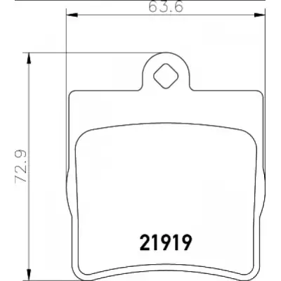 Rysunek techniczny klocków hamulcowych SIEGER SIG51546