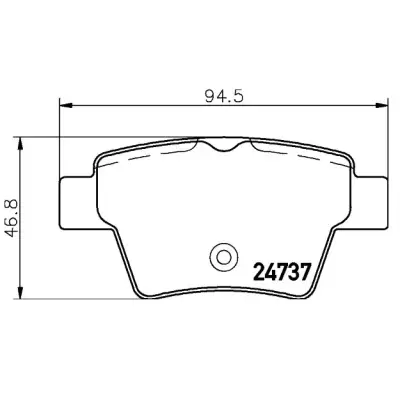 Rysunek techniczny klocków hamulcowych SIEGER SIG51678