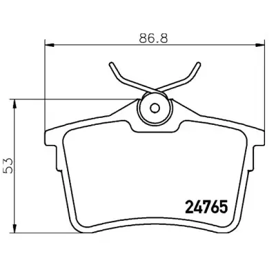 Rysunek techniczny klocków hamulcowych SIEGER SIG51799