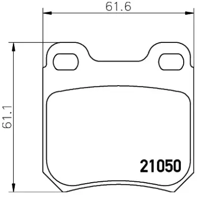 Rysunek techniczny klocków hamulcowych SIEGER SIG5915