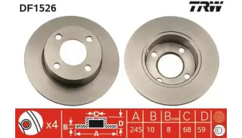 Tarcze hamulcowe TRW DF1526