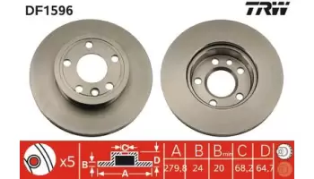 Tarcze hamulcowe TRW DF1596
