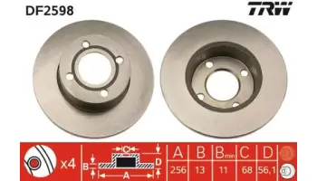 Tarcze hamulcowe TRW DF2598
