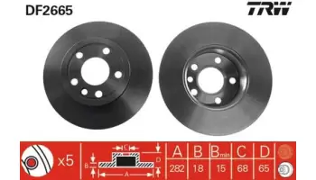 Tarcze hamulcowe TRW DF2665