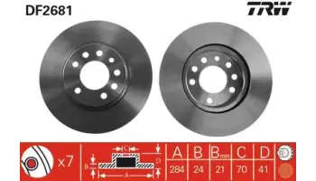 Tarcze hamulcowe TRW DF2681
