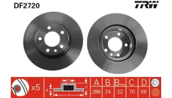 Tarcze hamulcowe TRW DF2720
