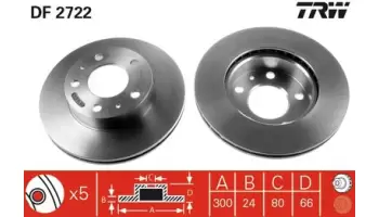 Tarcze hamulcowe TRW DF2722
