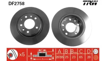 Tarcze hamulcowe TRW DF2758
