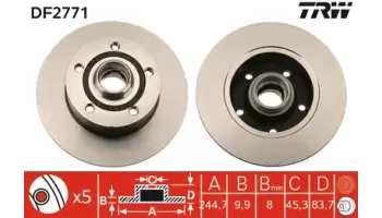 Tarcze hamulcowe TRW DF2771