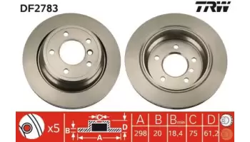 Tarcze hamulcowe TRW DF2783