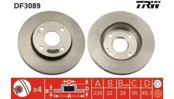 Tarcze hamulcowe TRW DF3089