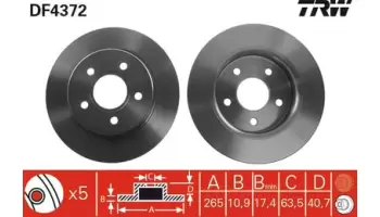 Tarcze hamulcowe TRW DF4372
