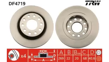 Tarcze hamulcowe TRW DF4719