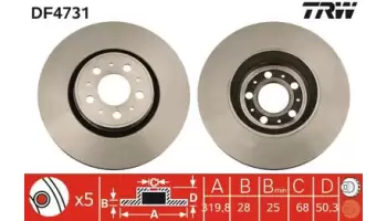 Tarcze hamulcowe TRW DF4731