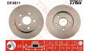 Tarcze hamulcowe TRW DF4811