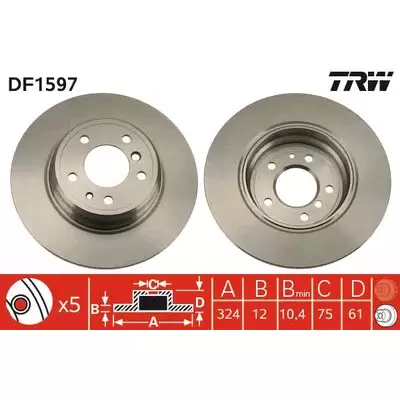 Tarcze hamulcowe TRW DF1597