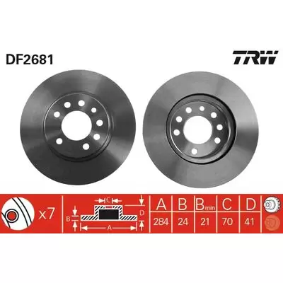 Tarcze hamulcowe TRW DF2681