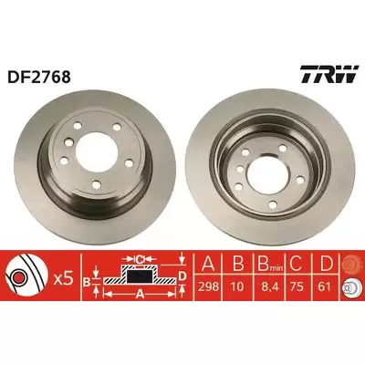 Tarcze hamulcowe TRW DF2768