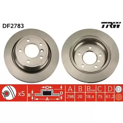 Tarcze hamulcowe TRW DF2783