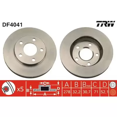 Tarcze hamulcowe TRW DF4041
