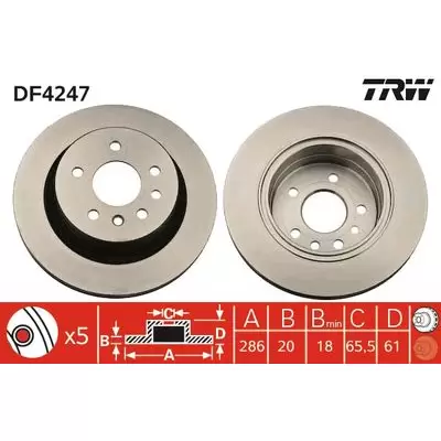 Tarcze hamulcowe TRW DF4247