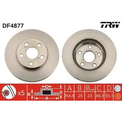 Tarcze hamulcowe TRW DF4877